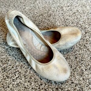 Silver Hush Puppies Ballerina flats.